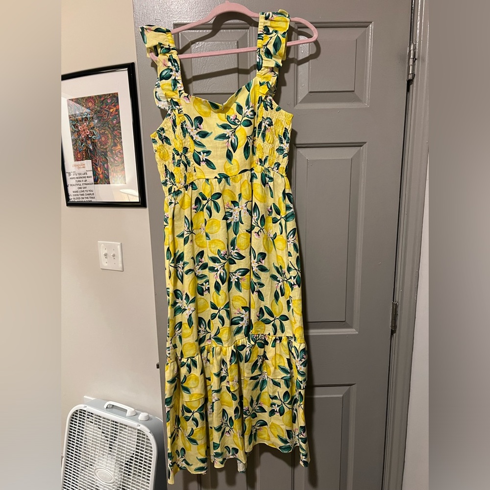 Draper James Lemon Printed midi dress